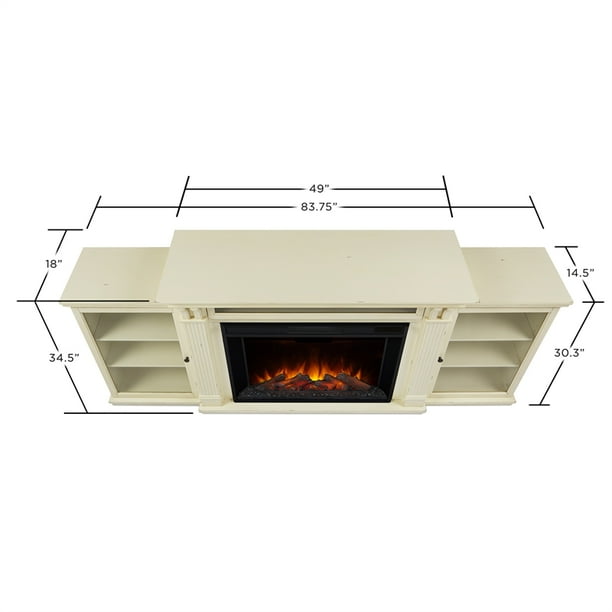 Distressed shop electric fireplace