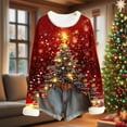 thumbnail image 2 of Christmas Sweaters for Women Oversized Sweatshirt Oversized Sweatshirt Cardigan Long Sleeve Tops Dressy Casual, 2 of 5