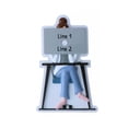 thumbnail image 4 of Personalized Work From Home Ornament - Computer Ornament Christmas, Gamer Christmas Ornament, New Job Ornament, Home Office Ornament, Office Space Ornament - Female - Free Customization, 4 of 9