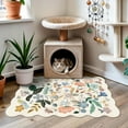 thumbnail image 5 of YOUFORTONG 2x3 Washable Floral Area Rug,Non Slip Soft Thin Carpet for Entryway Bathroom Bedroom Farmhouse Dorms,Cream, 5 of 6