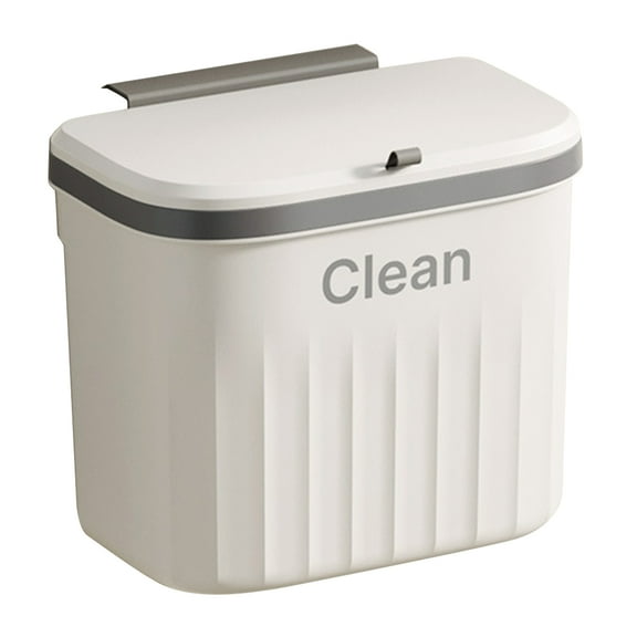 Kitchen Waste Bin Countertop Trash Can with Lid 8.5/12L Wall Mounted Recycling Garbage Basket for Bathroom Decor