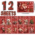 thumbnail image 2 of 12 Sheets 171 Pcs Big Size Christmas Window Clings Christmas Decorations Santa Reindeer Dog Cat Christmas Window Sticker Window Decals Window Stickers Home School Office Party Supplies, 2 of 6