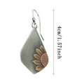 thumbnail image 2 of Boho Earrings for Women Handmade Dangle Flower Jewelry Trendy Bohemian Ethnic Silver Statement Accessories, 2 of 5