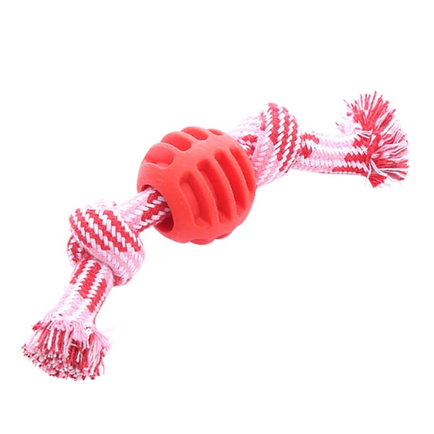 Juguete para Perro Mascota Cuerda Doble Nudo Juguete Limpieza Dientes Juguete Mascota No Puede