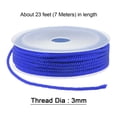 thumbnail image 2 of Unique Bargains Twisted Nylon Twine Thread Beading Cord 3mm 7M/23 Feet Extra Strong Braided Nylon String, Medium Blue, 2 of 6