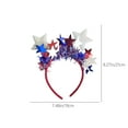 thumbnail image 3 of YOHAVEN 4th of July Star Headband, Patriotic Red White Blue Party Festival Accessories, Flag Theme Celebration Outfit for Women Men Holiday Event, 3 of 6