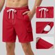 thumbnail image 3 of Pantalones Cortos para Hombre de Cintura Elástica con Bolsillos Secado Rápido Multi Bolsillo Pantalones de Natación Playa, 3 of 5