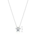 thumbnail image 2 of Forever Facets Platinum over Sterling Silver Clear Cubic Zirconia Paw Print Necklace, 2 of 6