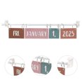 thumbnail image 2 of 1 juego de calendario bohemio para tablón de anuncios, calendario abatible para aula, decoración colgante con tarjetas de fecha, calendario 2024 a 2028 para decoración del hogar y la escuela primaria., 2 of 6