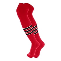 TCK Dugout Over-the-Knee Performance Socks - Scarlet/White/Black, Small