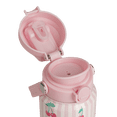 thumbnail image 4 of Paris Hilton 24-Ounce Double Wall Insulated Bottle with 2-in-1 Lid, Folding Carry Handle, and Locking Tab, Cherry Design, Pink, 4 of 4