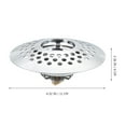thumbnail image 6 of MLINS Copper Bathtub Drain Stopper with Hair Catcher for Bathroom Use Silver Color Fits Most Tubs 1.5 Inch Diameter, 6 of 8