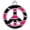 Hot Pink, variant on Silver Plated Large Brown Tiger Print Peace Sign - Engraved Cor Cordium Heart Locket Necklace, 17.5"+2" Extender