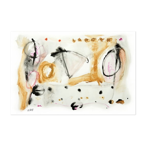 Resonance Series Number 4 - Mixed Media Abstract Modern Art Minimalist Geometric Pastel Surrealism Boho Unframed Wall Art Print 4 x 6 inches