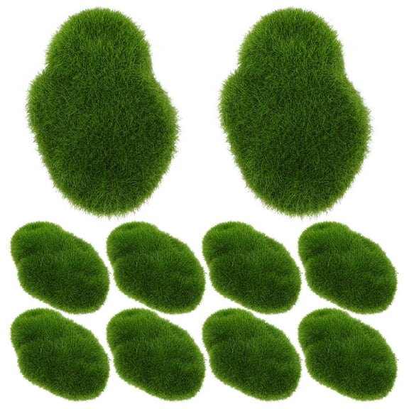 Raindrops Lifelike Moss Pebbles Balls Green Foam Decorative Filler for Plants