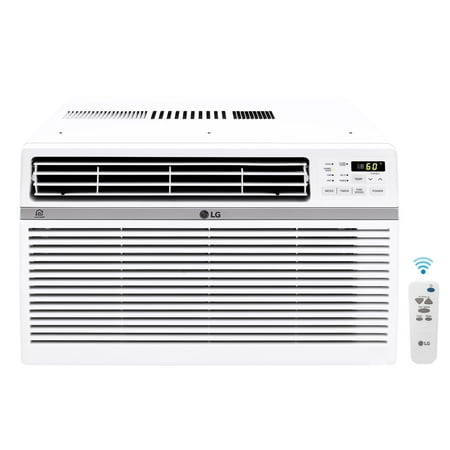 LG 18,000 BTU 230V Window Smart Air Conditioner with Remote, LW1821ERSM