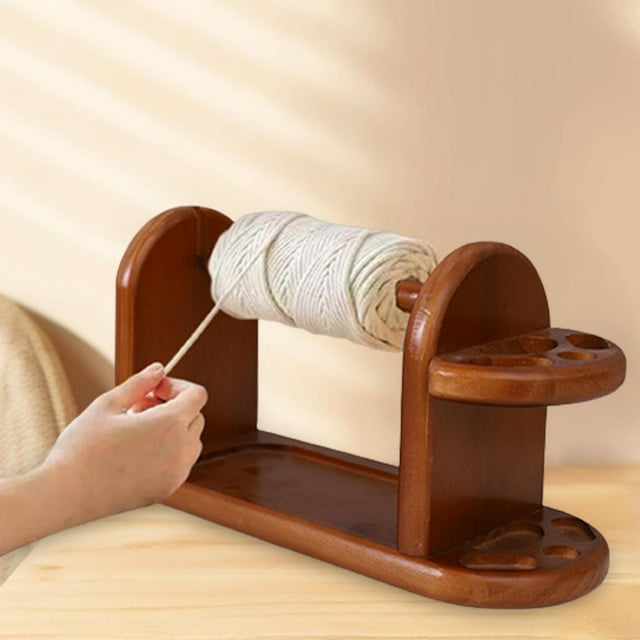 Soporte para bolas de hilo Perfecl Porta hilo Accesorios de madera Estante multifuncional