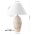 thumbnail image 3 of Safavieh Couture Janette 24.5" Electroplating Table Lamp, Travertine, 3 of 12