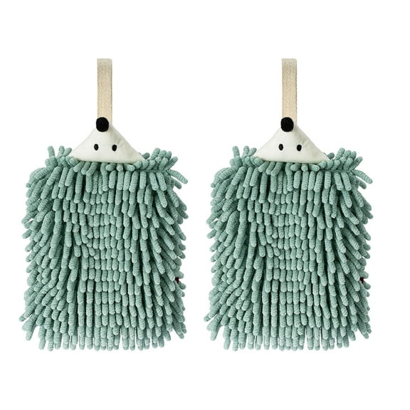 Meitianfacai 2 Pcs Chenille Hand Towels Hanging Fuzzy Ball Hand Towels Chenille Hand Towels for Bathroom Hand Towels Microfiber Hanging Towels Fuzzy Ball Towels