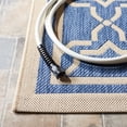 thumbnail image 6 of SAFAVIEH Courtyard Allison Geometric Bordered Indoor/Outdoor Area Rug, 4' x 5'7", Blue/Beige, 6 of 12