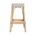 thumbnail image 3 of Butler Specialty Company Robias Rectangular Rattan 30" Bar Stool - White & Tan, 3 of 6