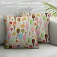 thumbnail image 3 of COMIO  Ice Cream Pillow Covers,Decorative Throw Pillow Chocolate Stick Waffle Cone Strawberry and Caramel Soft Serve Sundae Pillow Cases Cushion Covers for Sofa Couch, 3 of 5