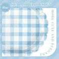 thumbnail image 3 of 175 PCS Blue Gingham Party Supplies Includes Light Blue Gingham Paper Plates, Cups, Napkins, Cutlery for Wedding Bridal Shower Birthday Baby Shower Party Decorations, Serves 25, 3 of 7