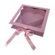 thumbnail image 2 of Caja de regalo con forma de corazón y flores para Valentín, con tapa transparente, rellenable y creativa, ideal para dulces, bodas, cumpleaños Rosa, 2 of 8