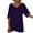Purple, variant on Fesfesfes Womens Shirt Fashion Women Casual Short Sleeve V-Neck Cotton Irregular Tops Blouse Tshirts Shirts for Women M(US:6)