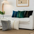 thumbnail image 4 of Velvet Throw Pillow Covers, Pack of 2 Soft Gold Decorative Cushion Covers for Couch Sofa Living Room Home Decoration, 4 of 7