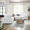 thumbnail image 1 of Modway Commix 5 Piece Down Filled Overstuffed Sectional Sofa in Pure White, 1 of 10