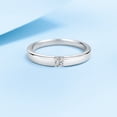 thumbnail image 4 of Anillo de pareja de plata S925 con moissanita cuadrada, unisex, moda simple, cola de mesón chapada en platino pt950, 4 of 5