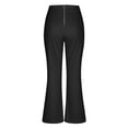 thumbnail image 5 of hoksml Women's High Waist Flare Pants, Solid Color Stretch Yoga Pants with Back Zipper, 5 of 8