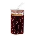 thumbnail image 3 of Holiday Time Candy Cane Clear Square Glass Sipper, 1pk, 3 of 5