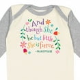 thumbnail image 4 of Inktastic She is Fierce Funny Shakespeare Quote Girls Long Sleeve Baby Bodysuit, 4 of 5