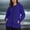 Blue women's hooded zip up jacket a1, variant on WWomen's Hooded Zip Up Windbreaker Jacket Solid Casual Blazer Outerwear Fall Winter Spring Warm Coat, Black XL