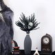 thumbnail image 1 of 1 pieza de esquejes de agujas negras para Halloween, agujas artificiales y plantas acuáticas negras., 1 of 6