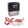 thumbnail image 1 of Printtoo Personalized Red Self Inking Eat Me Stamp Custom Wedding Favor Rubber Stamper -68 x 30 mm, 1 of 6