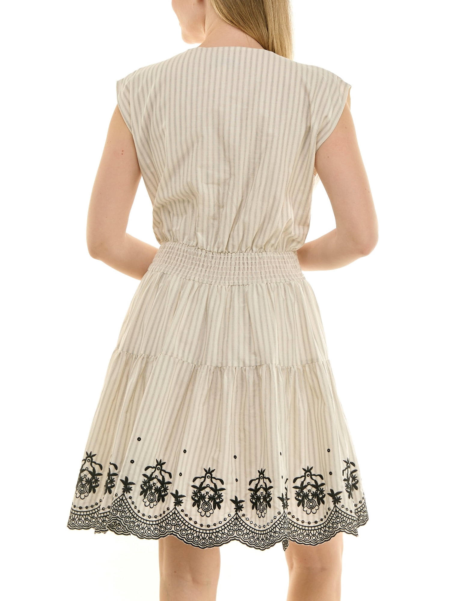 Nanette Nanette Lepore Tiered Mini Dress With Embroidery