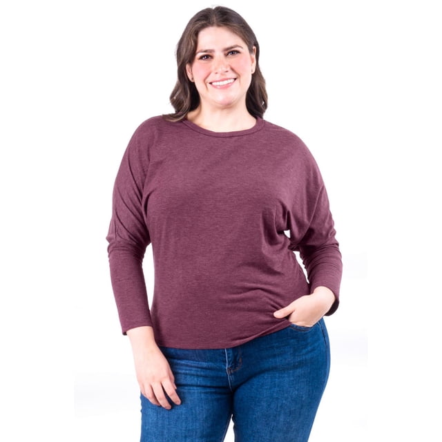 Blusa manga murcielago Roman Fashion Tallas Extras 8848 Vino 38