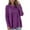 Purple, variant on ATOYSOY Women's Casual Cotton Dressy Shirts Loose Babydolls Tops Pleated Pullover Workout Fashion High Neck Sweatshirts Outwear Long Sleeve Tees Fall Winter Blue L