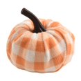 thumbnail image 3 of Chendee Simulation Flannel Pumpkin Decoration Halloween Colorful Cloth Pumpkin Decor,Orange And White, 3 of 9