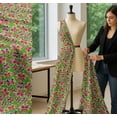 thumbnail image 5 of Soimoi Green Cotton Cambric Fabric Insect Watercolor Decor Fabric Printed BTY 56 Inch Wide, 5 of 7