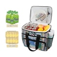 thumbnail image 2 of FORMRS Insulated Cooler Bag 24 Cans Capacity Soft Leakproof Lunch Box with Side Pockets, Pink Seaside, 2 of 7