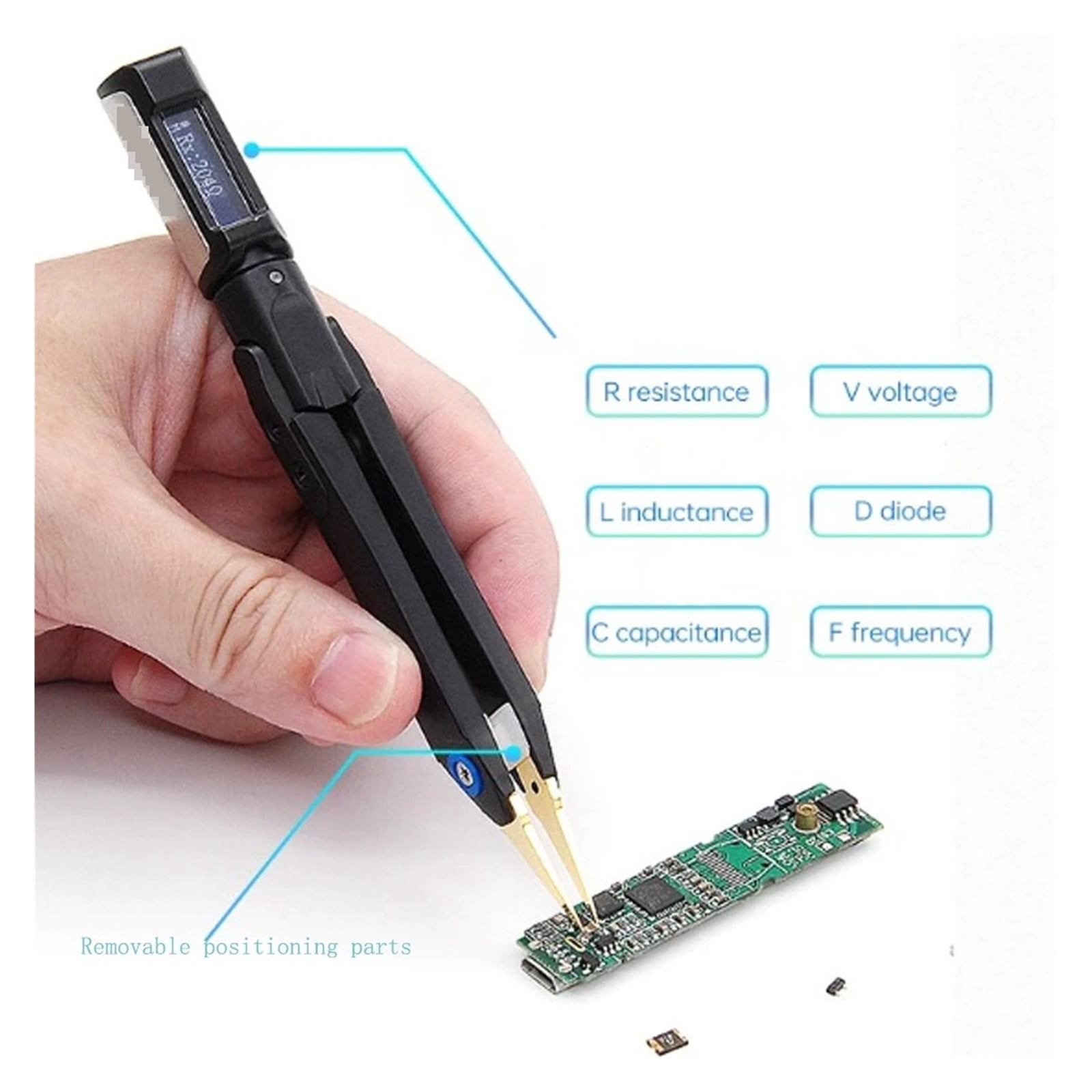 Mini Digital Tweezers Handheld Brid Measurements DT71 LCR Meter Signal nerator Debugging Repairing Tool with OLED Display ,Easy to Use