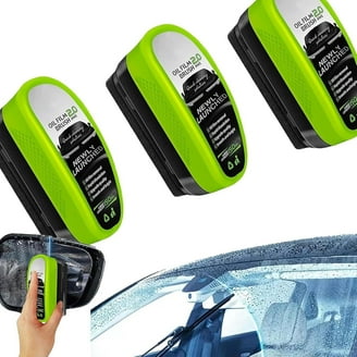 Flanora Kit Pulizia Vetri Auto – Spazzola Antiolio Con Formula Idrofoba, 3 Pezzi Per Vetri Cristallini E Guida Sicura Sotto La Pioggia