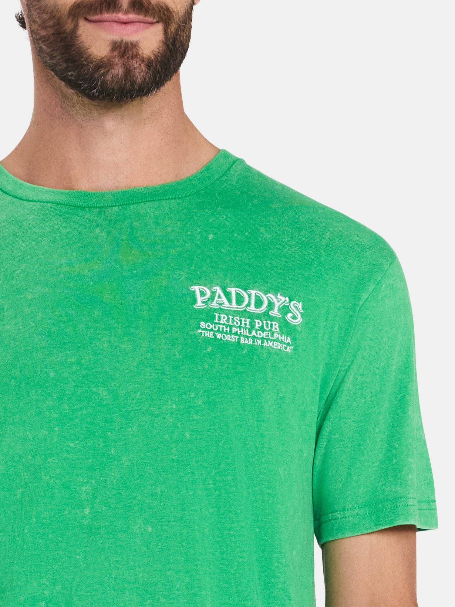 It's Always Sunny In Philadelphia Paddy's Irish Pub Men's and Big Men's St. Patrick's Day Front Back Graphic Tee, Sizes XS-5XL