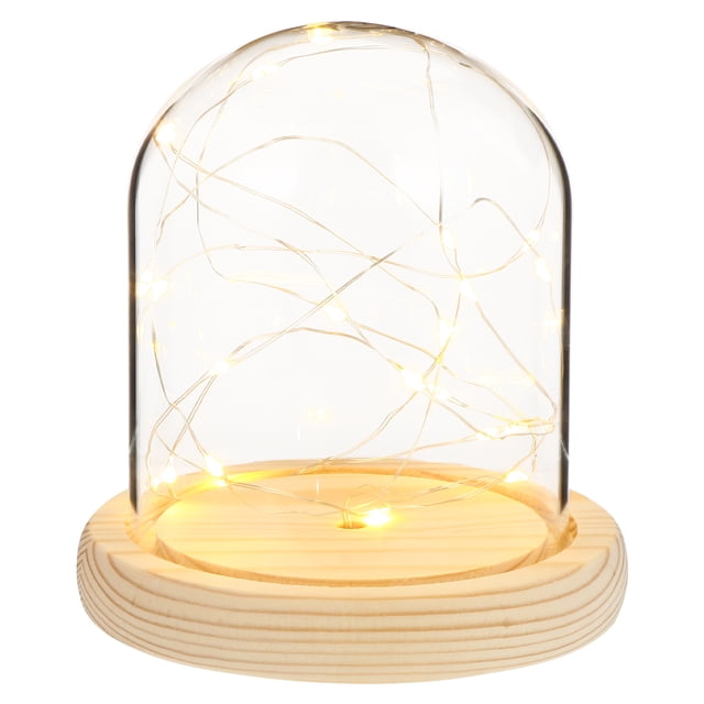 Miangastore Creative Night Light LED Bedside Lamp Glass Dome Table Lamp without Battery