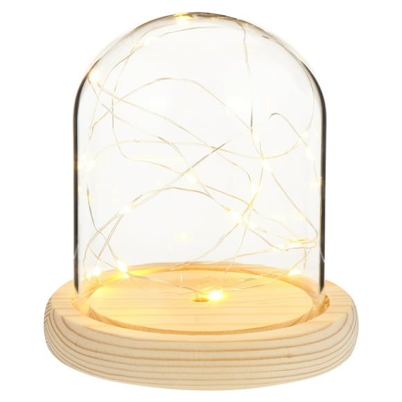 Miangastore Creative Night Light LED Bedside Lamp Glass Dome Table Lamp without Battery
