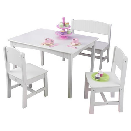 KidKraft Nantucket Table with Bench and 2 Chairs - Pastel - 26112 ... KidKraft Nantucket Table with Bench and 2 Chairs - Pastel - 26112 ...